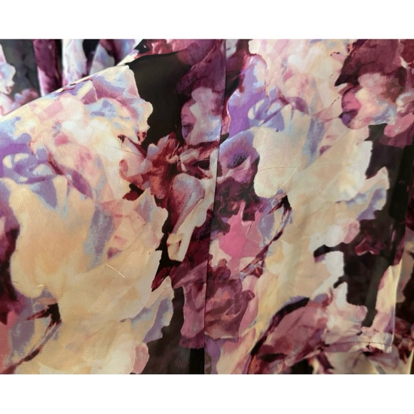 Purple Floral Sheer Top - Picture 5 of 8